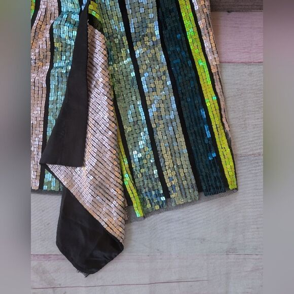 NWT Circus Hotel Sequin Asymmetrical Wrap Mini Skirt 40/S Club Night Out‎ - Picture 3 of 6
